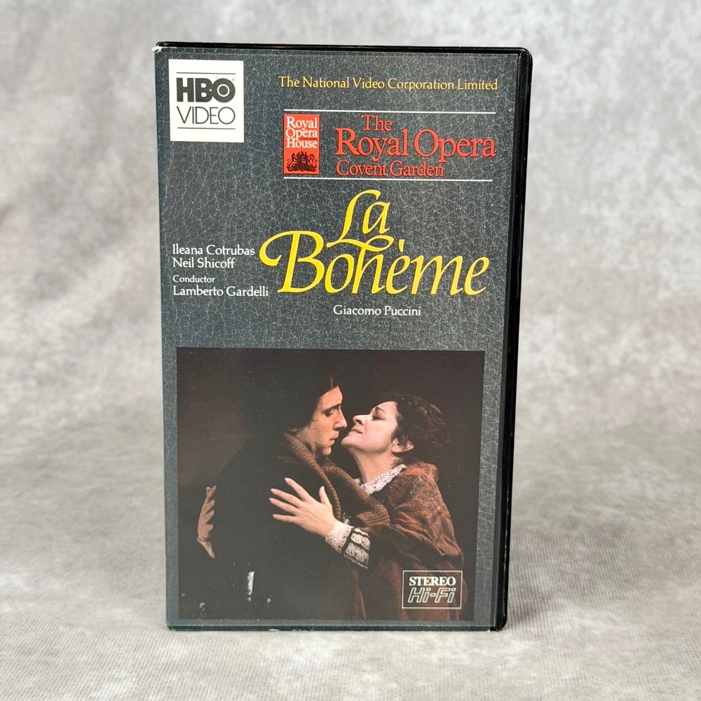 La Boheme Giacomo Puccini Royal Opera House VHS HBO Video Tape Vintage Music